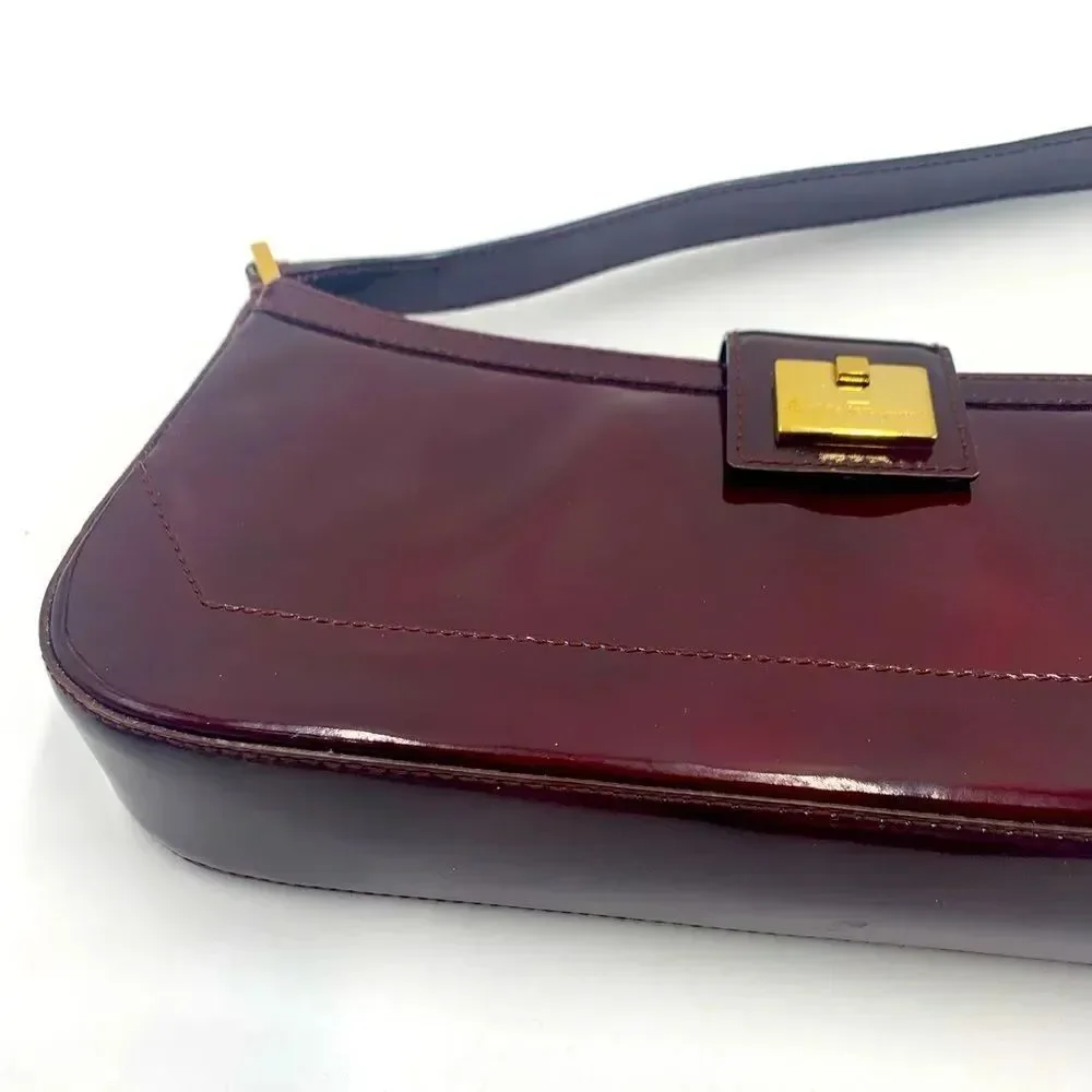 Auth Preloved Small Ferragamo Patent Leather Shoulder Bag. Very good condition!
